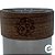Pote de Vidro para Vela Cinza Cromado com detalhe em Madeira - 6,5x8,5cm - 220ml - 200 unidades - Rizzo Import - Imagem 3