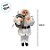 Papai Noel Decorativo em Pé com Saco e Presente Embrulhado - Branco  - 60cm - 1 unidade - Rizzo - Imagem 2