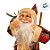 Papai Noel Decorativo em Pé com Saco e Mastro - Vermelho Xadrez - 45cm - 1 unidade - Rizzo - Imagem 3