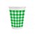Copo de Plástico Xadrez Verde 200ml - 25 unidades - Kaixote - Rizzo Festas - Imagem 1
