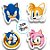 Pick Decorativo para Doces - Sonic - 11x4,5cm - 8 unidades - Regina - Rizzo - Imagem 2