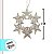 Enfeite Para Pendurar de Natal - Guirlanda de Estrelas - 12x11cm - 1 unidade - Cromus - Rizzo - Imagem 2
