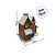 Casinha Decorativa De Natal Com LED - Marrom - 14,5cm - 1 unidade - Rizzo - Imagem 3