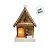 Casinha Decorativa De Natal Com LED - Marrom - 26cm  - 1 unidade - Rizzo - Imagem 2