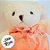Urso de Pelúcia Branco - Vestido Rosa Claro - 14x27cm - 1 unidade - Rizzo - Imagem 2