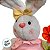 Enfeite Decorativo de Páscoa - Coelho de Vestido Rosa e Flor Laranja - 68cm - 1 unidade - Cromus - Rizzo - Imagem 3