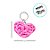 Chaveiro Coração Croche - Rosa - 5,5x5cm - 1 unidade - Rizzo - Imagem 3