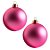 Bolas De Natal - Fosca Pink - 12cm - 2 unidades - Rizzo - Imagem 1