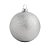 Bolas De Natal - Glitter Prata - 15cm - 1 unidade - Rizzo - Imagem 1