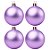Bolas De Natal - Fosca Lilás - 4 unidades - Rizzo - Imagem 1