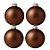 Bolas De Natal - Fosca Marrom - 4 unidades - Rizzo - Imagem 1