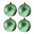 Bolas De Natal - Glitter Verde Claro - 4 unidades - Rizzo - Imagem 1