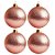 Bolas De Natal - Glitter Rose - 4 unidades - Rizzo - Imagem 1
