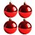 Bolas De Natal - Lisa Vermelha - 4 unidades - Rizzo - Imagem 1