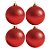 Bolas De Natal - Glitter Vermelho - 4 unidades - Rizzo - Imagem 1