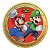 Prato de Papel Redondo - Super Mario - 18cm - 8 unidades - FestColor - Rizzo - Imagem 1