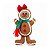 Enfeite de Pendurar de Natal - Boneco Gingerbread com Laço e Cachecol - 7x11x3cm - 1 unidade - Cromus - Rizzo - Imagem 3