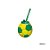 Garrafa Squeeze Bola com Canudo - Verde e Amarelo - 300ml - 1 unidade - Rizzo - Imagem 3