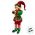 Enfeite Decorativo de Natal - Elfo em Pé Verde e Vermelho - 13x60x12cm - 1 unidade - Rizzo - Imagem 2