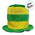 Chapéu Listrado Brasil - Verde e Amarelo - 17x20x17cm - 1 unidade - Rizzo - Imagem 2