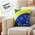 Almofada Decorativa Bandeira do Brasil - Copa do Mundo - 25x35x12cm - 1 unidade - Rizzo - Imagem 4