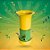 Corneta Brasil - Amarelo e Verde - 13,5cm - 1 unidade - Rizzo - Imagem 1