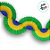 Guirlanda Margarida de Papel Seda - Bandeira do Brasil - 87cm - 1 unidade - GiroToy - Rizzo - Imagem 2