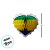 Enfeite Decorativo Para Pendurar - Coração - Bandeira do Brasil - 23cm - 1 unidade - GiroToy - Rizzo - Imagem 3