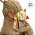 Enfeite Decorativo de Páscoa - Coelho de Palha com Flor - 31x16x14cm - 1 unidade - FlorArte - Rizzo - Imagem 3