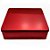 Lata Quadrada para Lembrancinha Vermelha - 20 x 20cm - Artegift - Rizzo Embalagens - Imagem 1