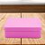 Lata de Metal Retangular - Rosa - 12x9x4cm - 1 unidade - Rizzo - Imagem 1
