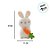 Coelho de Pelúcia Branco Segurando Cenoura - 27x11cm - 1 unidade - Rizzo - Imagem 3