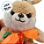 Coelho de Pelúcia Bege com Laço Laranja Segurando Cenoura - 26x16cm - 1 unidade - Rizzo - Imagem 4
