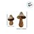 Kit com 2 Cogumelos Decorativo em Madeira - 14cm - 1 unidade - Cromus - Rizzo - Imagem 3