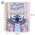 Caderno Smart Univ. Com Folhas Reposicionáveis - Stitch Rosa - 10 Divisórias - 20x27cm - Disney Original - 1 unidade - R - Imagem 3