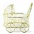 Mini Carrinho de Bebê Aramado Dourado 6,5cm - 1 unidade - Rizzo Festas - Imagem 1