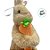 Coelho de Pelúcia Bege Sentado Segurando Cenoura - 30x9x7cm - 1 unidade - Rizzo - Imagem 2
