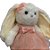 Coelho de Pelúcia Branco de Vestido - Rosa - 36x21x9cm - 1 unidade - Rizzo - Imagem 2