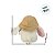 Coelho de Pelúcia Branco de Chapéu - 14,5x13,5x9cm - 1 unidade - Rizzo - Imagem 3