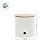 Pote Organizador de Metal com Tampa de Bambu - Bege - 13x13x13cm - 1 unidade - Cromus - Rizzo - Imagem 3