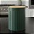 Pote Organizador de Metal com Tampa de Bambu - Verde - 13x13x13cm - 1 unidade - Cromus - Rizzo - Imagem 1