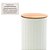 Pote Organizador de Metal com Tampa de Bambu - Bege - 15x11x11cm - 1 unidade - Cromus - Rizzo - Imagem 4