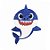 Aplique de EVA Baby Shark Glitter Azul 16 x 11,5cm - 01 Unidade - Make Festas - Rizzo Embalagens - Imagem 1