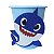 Baldinho Pipoca Azul Festa Baby Shark - 01 unidade - Rizzo Festas - Imagem 1