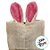 Saco de Juta de Páscoa com Orelha Rosa Poá Branco - 1 unidade - EcoArt - Rizzo - Imagem 2