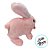 Coelho de Pelúcia Rosa com Som, Luz e Movimento - 8x16x11cm - 1 unidade - Rizzo - Imagem 3