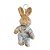 Mini Coelho Para Pendurar Bege - Jardineira Florida - 20cm - 1 unidade - Rizzo - Imagem 2
