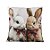 Capa para Almofada de Páscoa Premium - Coelhos Laço - Vermelho - 43x43cm - 1 unidade - Rizzo - Imagem 2