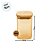 Pote de Vidro Âmbar Hermético com Tampa de Bambu - 6x10cm - 225ml - 1 unidade - Rizzo - Imagem 4