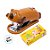 Grampeador Mini Bichinhos com 1000 Grampos - Castor - Marrom - 6x3,5cm - 1 unidade - Deli - Rizzo - Imagem 3
